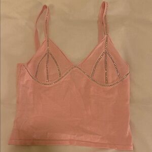 I.AM.GIA Pink Embellished Cami Top